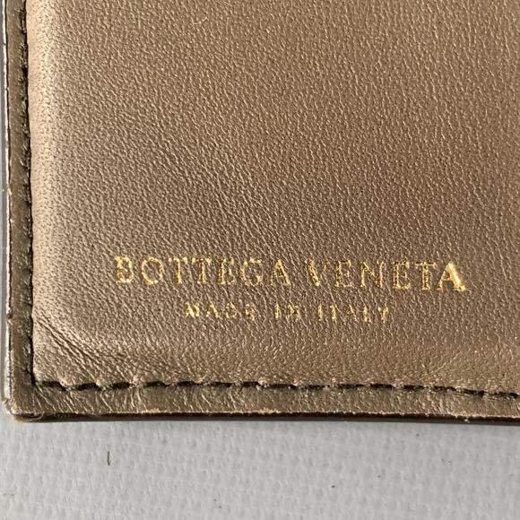 BOTTEGA VENETA Brown Woven Leather Intrecciato Small Flap Wallet - Picture 5 of 6